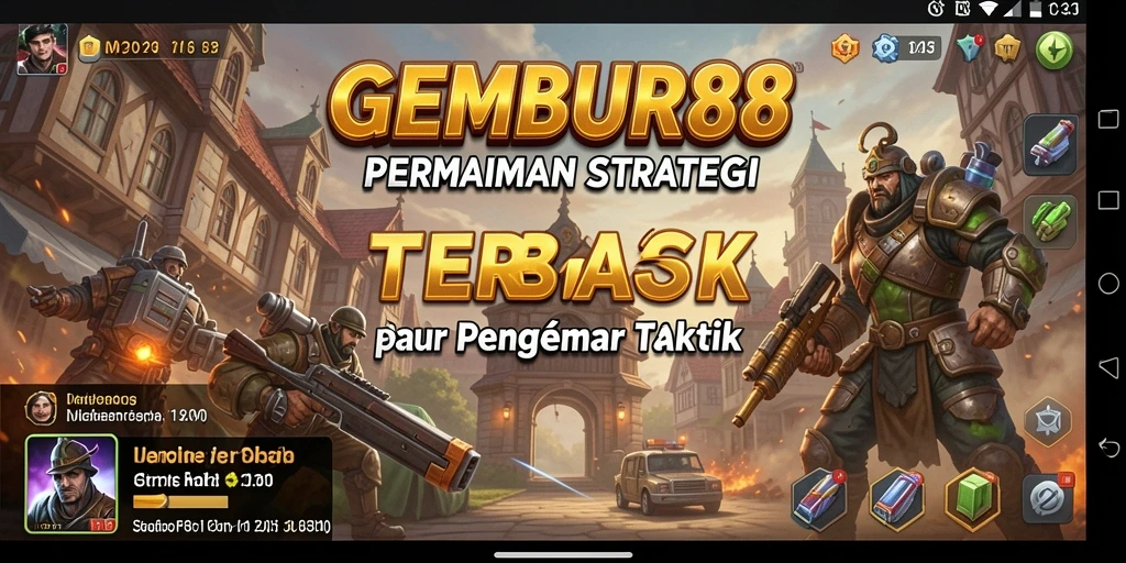 Tampilan menarik dari gameplay strategis di GEMBUR88 dengan karakter yang dinamis.