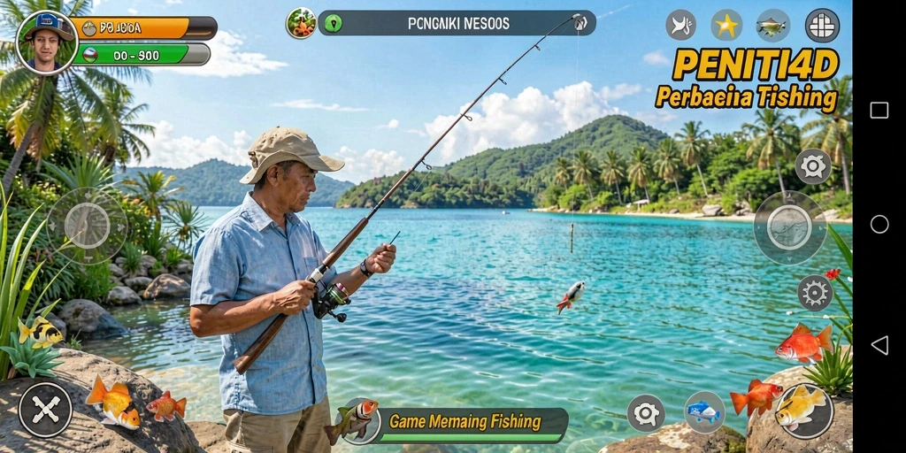 Screenshot utama menunjukkan berbagai lokasi memancing dalam PENITI4D.
