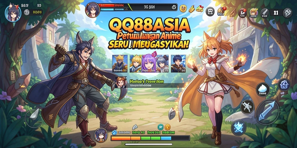 Tampilan gameplay QQ88ASIA yang menakjubkan dan dinamis.