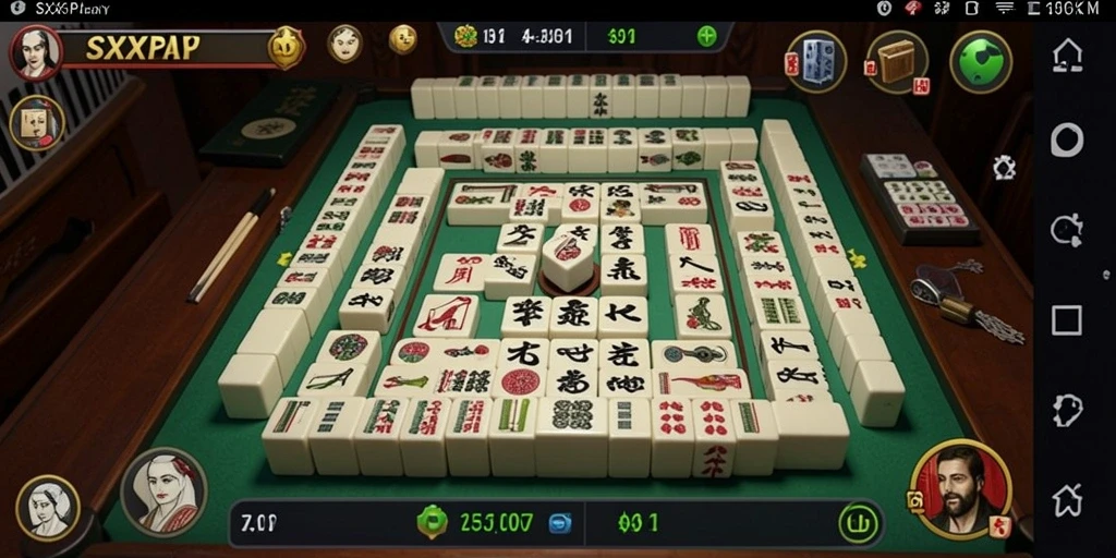 Tampilan screenshot gameplay SXXPLAY yang menampilkan momen seru permainan Mahjong.