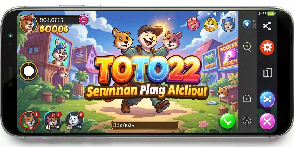 Tangkapan layar utama TOTO22 menunjukkan pengalaman gameplay Arcade yang seru.